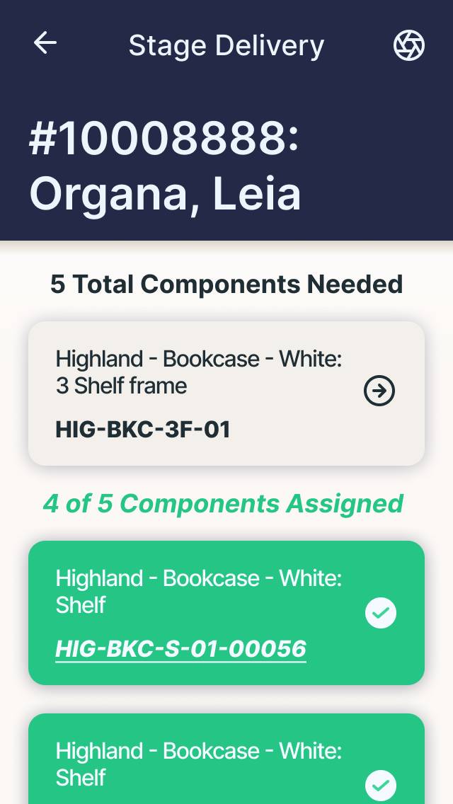 Zoltar Mobile - stage deliveries workflow in progress Zoltar Mobile - stage deliveries workflow in progress
